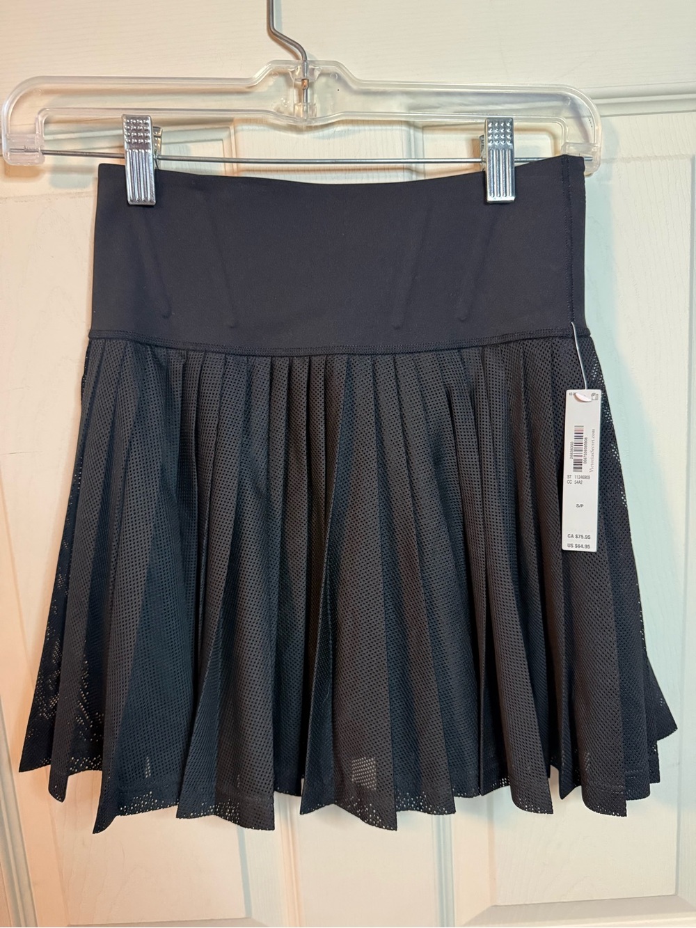Victoria's Secret VSX Black Pleated Mesh Skort Woman’s Size Small NEW